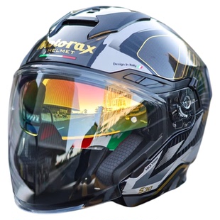 MOTORAX摩雷士S30摩托机车头盔男女四分之三半盔夏季百花齐放半盔