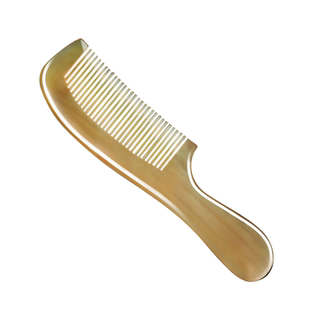 纯天然白水牛角梳加厚密齿正品头部女士专用家用养发梳子防静电