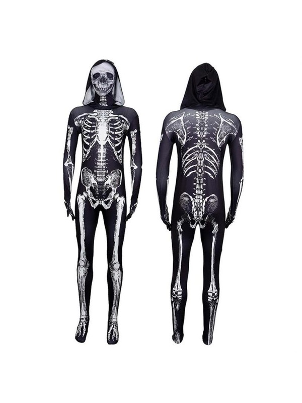 Halloween costume skeleton cosplay costume万圣节服装骷髅骨架