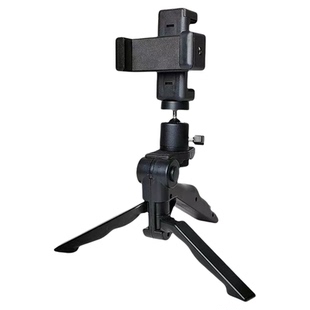手机支架带提词器机位双面手机夹360度旋转直播口播录制视频专用