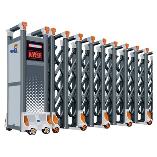 智能电动伸缩门学校大门工厂大门厂区门口自动收缩遥控无轨推拉门