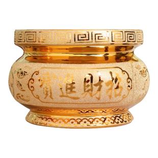 大号香炉家用室内供佛用品陶瓷沙金寺庙供奉香薰炉插香炉佛堂供具