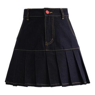 森女部落学院风复古甜酷A字高腰牛仔裙2026新款半身裙女百搭秋季