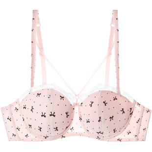 好奇小姐小胸性感内衣大胸显小防下垂纯欲文胸罩套装不空杯2025新