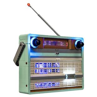 BrickBling 适用乐高创意系列乐高10334复古收音机模型灯饰灯光组