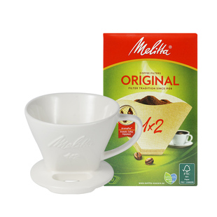 德国Melitta/美乐家 1X2手冲咖啡过滤杯滴漏式陶瓷过滤器 国产