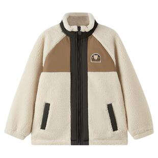 【抗静电】PawinPaw卡通小熊童装25年冬季新款男童羊羔毛外套加绒