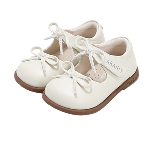 泰兰尼斯2025春季新款女童皮鞋儿童鞋子白色洛丽塔童鞋宝宝公主鞋