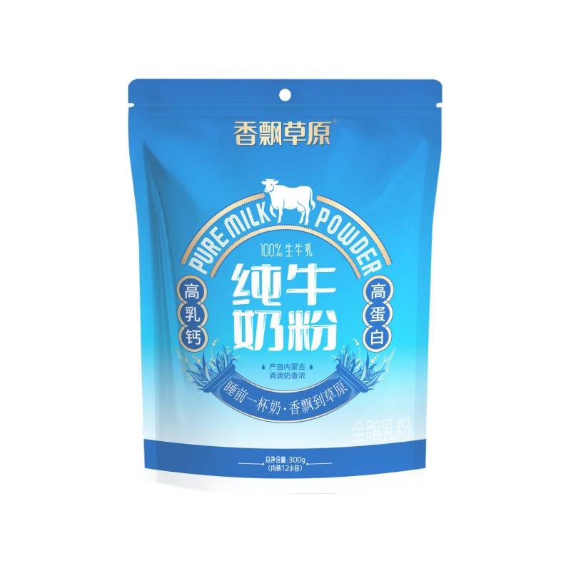 香飘草原内蒙古纯牛奶粉全脂青年中老年成人高钙高蛋白生牛乳冲泡