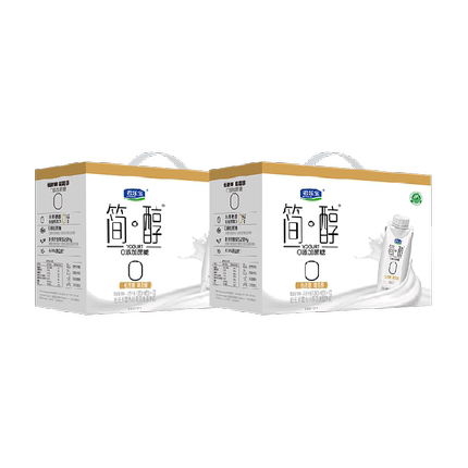 【礼盒推荐】君乐宝简醇高端原味酸奶0添加蔗糖255g*10瓶*2提