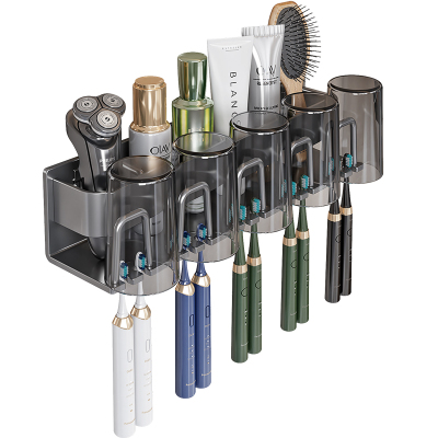 多功能2-6位牙刷杯置物架可拆卸