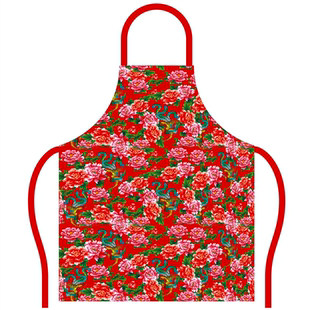 东北风大花个性潮流创意围裙家用防水男女清洁家务做饭防油污围腰