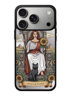 iPhone17/17Air/17Pro/17ProMax磁吸镜面手机壳 塔罗牌【权杖王后】MagSafe无线充防摔镜头保护