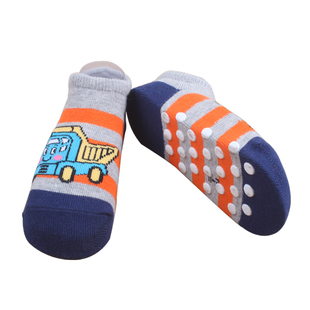 儿童袜子宝宝防滑地板袜春秋男女童加纯厚棉船袜小孩汽车室内袜套