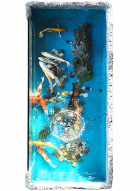 人造石招财阳台庭院鱼池景观