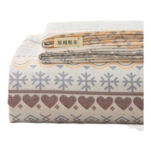 冬暖夏凉绵柔原棉老粗布加厚床单单件单人床三件套宿舍四季通用