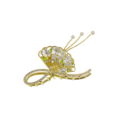 抓夹合金日韩超仙扇形流苏发夹