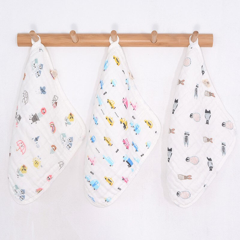 小屁猴婴a儿童纱布毛巾长方形六层新生大人洗脸澡屁宝宝口