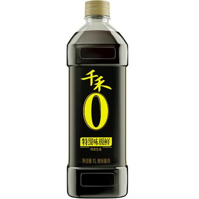 千禾零添加黑豆生抽酿造酱油1L