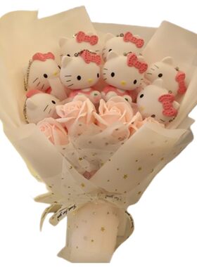 Kitty公仔花生日礼物女孩