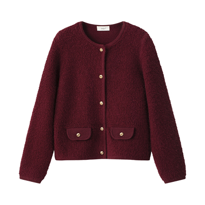 100%美利奴羊毛加厚保暖外套女冬