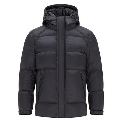 梦特娇高充鸭绒连帽羽绒服保暖厚