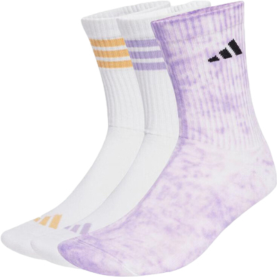 Adidas/阿迪达斯正品2025年女士休闲经典针织中筒袜三双装KA8092