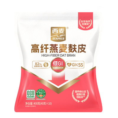 西麦燕麦麸皮高蛋白质无添加蔗糖代餐懒人健身速食低gi营养早餐
