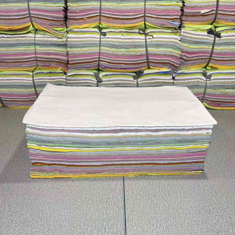 擦机布全棉工业抹布浅三色吸油吸水不掉毛碎布废布料一次性棉纱