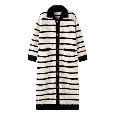 半边绒睡衣女秋冬季保暖睡裙晨袍