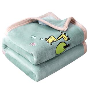 小毛毯被子盖腿厚午休毯子冬季办公室午睡毯法兰绒沙发毯学生盖毯