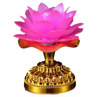 2026新款七彩莲花灯家用供灯插电供佛灯led长明灯观世音佛前供灯