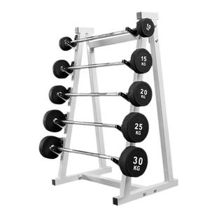 固定杠铃弯举套装杠铃架健身房专用商用曲杆杠铃一体式包胶杠铃