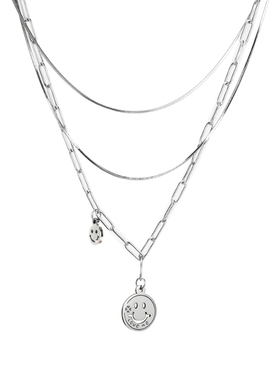 不褪色项链女生笑脸冷淡风锁骨链