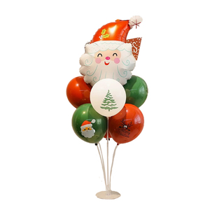 圣诞装饰品气球桌飘立柱摆件节日装扮商场店铺学校幼儿园场景布置