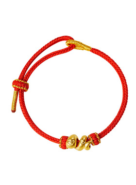 宫里上新正品足金卷卷蛇手链