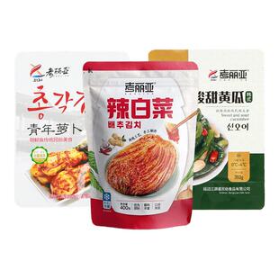 韩式泡菜组合辣白菜酸甜黄瓜小萝卜桔梗香葱苏子叶东北朝鲜族泡菜