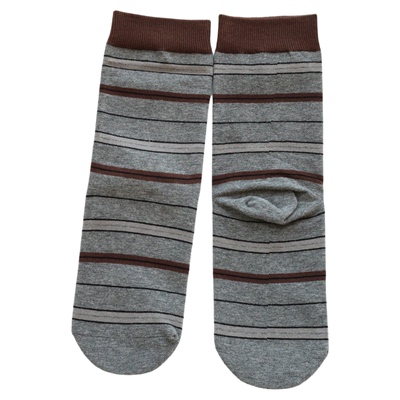 条纹波点拼色百搭秋冬复古棉袜