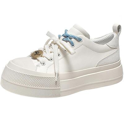 【张子枫同款】MIO米奥休闲板鞋2025春新款圆头miu系银色厚底女鞋