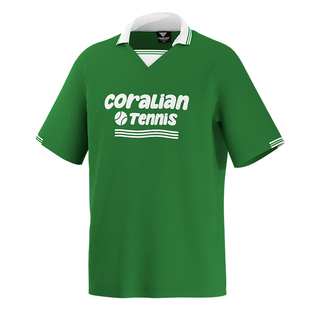 可莱安绿色网球服女运动风短袖上衣百搭休闲球衣男女同款运动速干