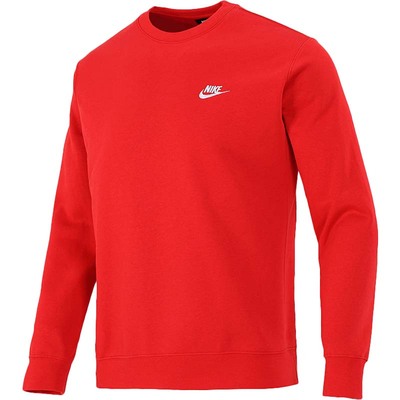 NIKE耐克新年款卫衣男装秋冬新款红色加绒保暖本命年套头衫BV2663