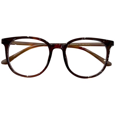 超轻眼镜女可配近视度数冷茶色