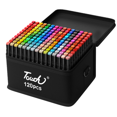 正版touch马克笔美术生专用考研快题视觉传达工业设计80色动漫漫画100色双头油性套装肤色60色全套专业水彩笔