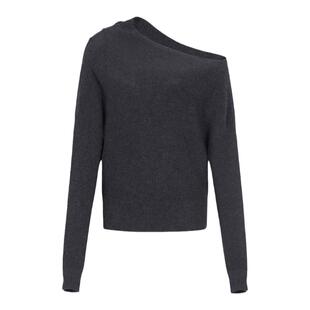 OTHERSTORE 乌木玫瑰 黑灰羊毛针织打底衫女秋冬百搭气质套头上衣