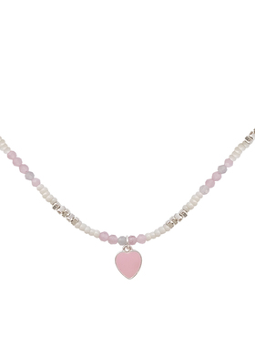 甜美风高级感拼接糖果色串珠项链