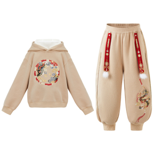 十三余童装[龙行朝曦]国风汉服新中式儿童卫衣春款舒适百搭