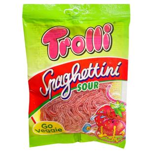 德国原装口力酸爽草莓条天线糖橡皮糖朴灿烈金智妮同款酸味软糖果