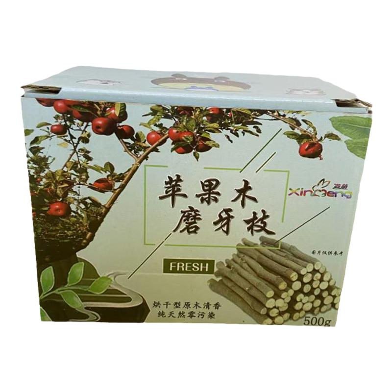 鑫萌龙猫苹果枝磨牙咬木玩具