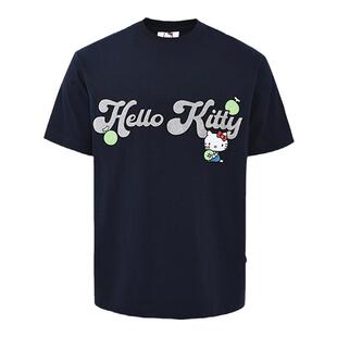 【HELLO KITTY官方联名】WHOOSIS 水果刺绣短袖t恤夏休闲情侣男女