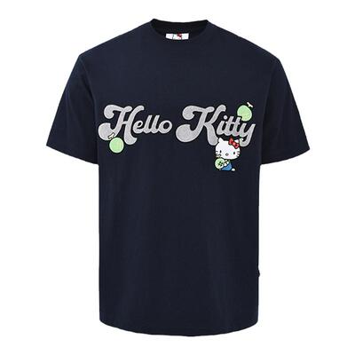 【HELLO KITTY官方联名】WHOOSIS 水果刺绣短袖t恤夏休闲情侣男女